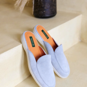Violet Velvet Mules